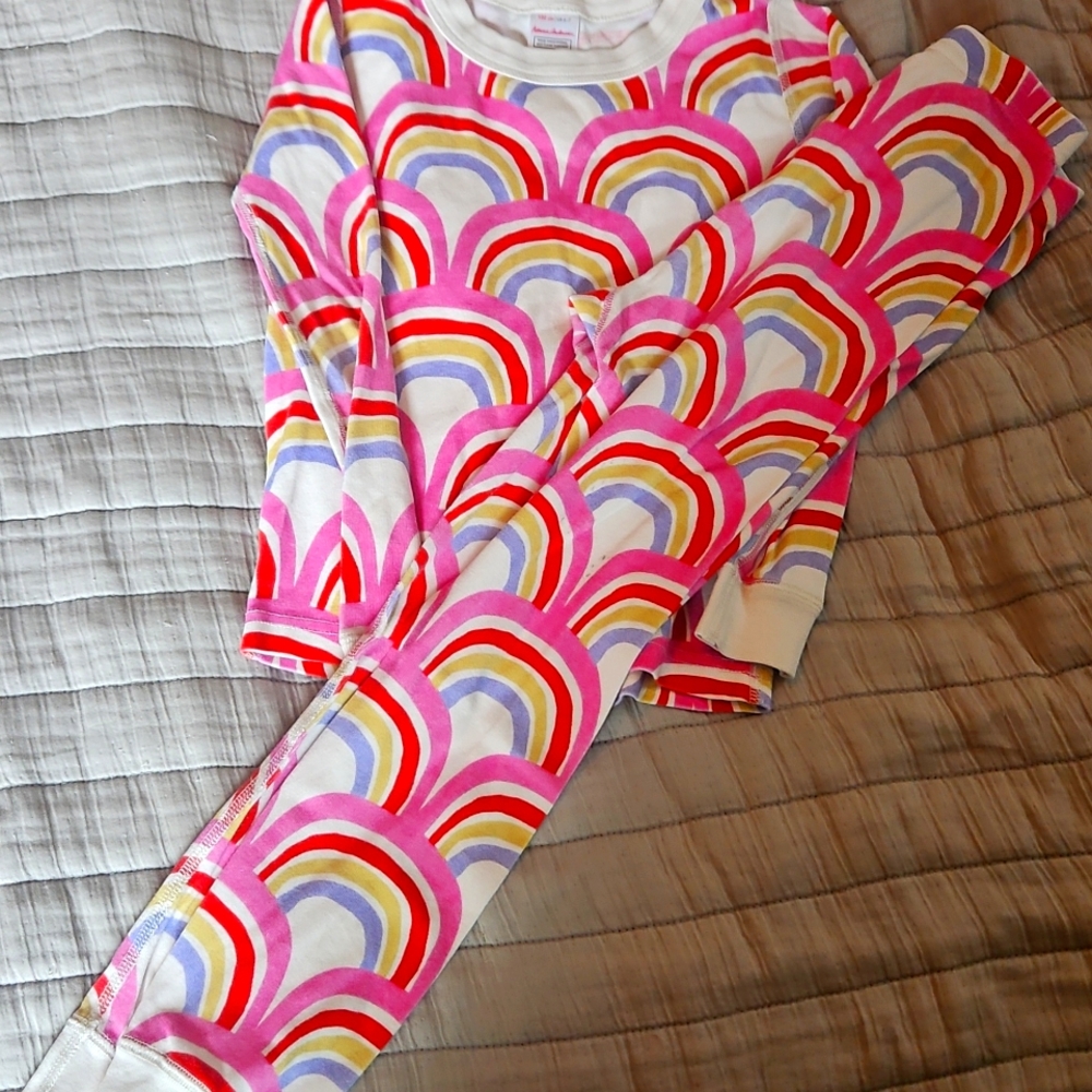Hanna Andersson Pink and Yellow Long Sleeve Tee